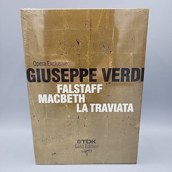 Opera Exclusive Giuseppe Verdi Falstaff Macbeth La Traviata TDK Gold Edition New - Picture 1 of 12